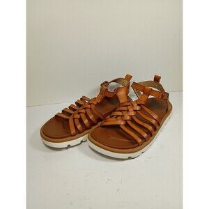 Wonder Nation Girl Brown Faux Leather Gladiator Sandals Size 5